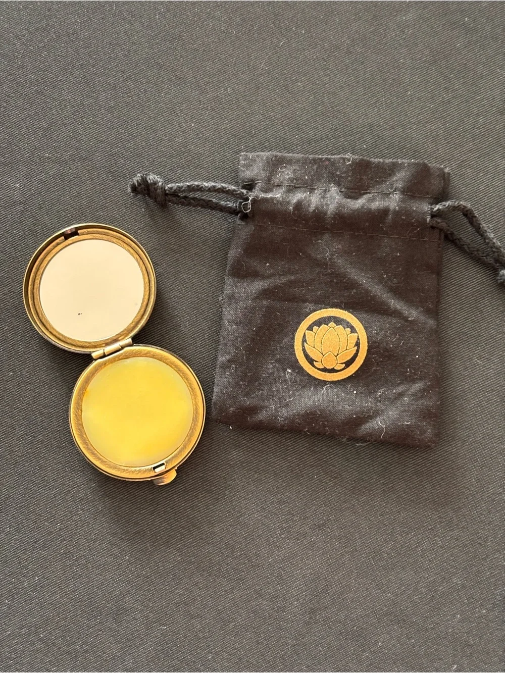 Gold Compact Multipurpose Balm - Black Pouch